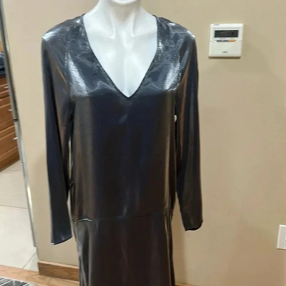 H&M High Sheen Dress $78 Size:XS - Picture 3 of 10